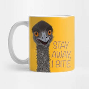 Caution, emu bites, stay away Mug